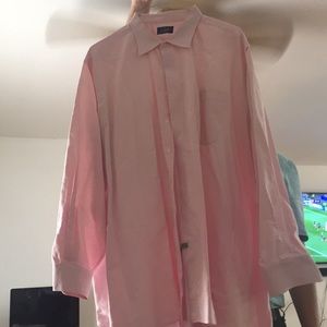 Very large and long pink Suarez dress shirt